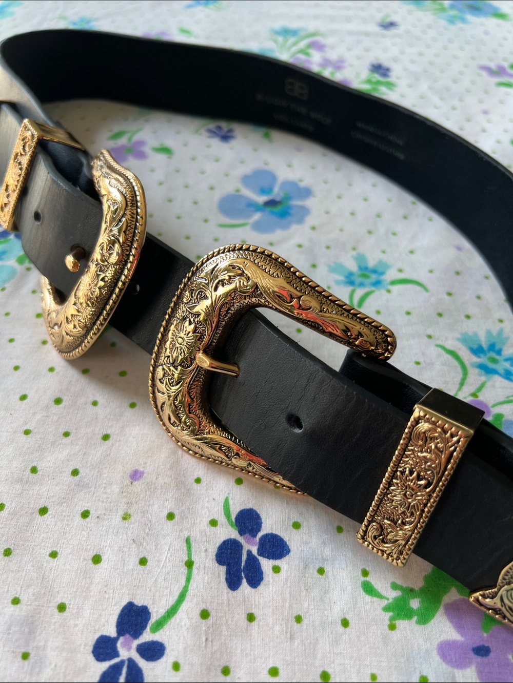 B-Low The Belt: Black/Gold Bri Bri Belt - Large - Picture 2 of 10